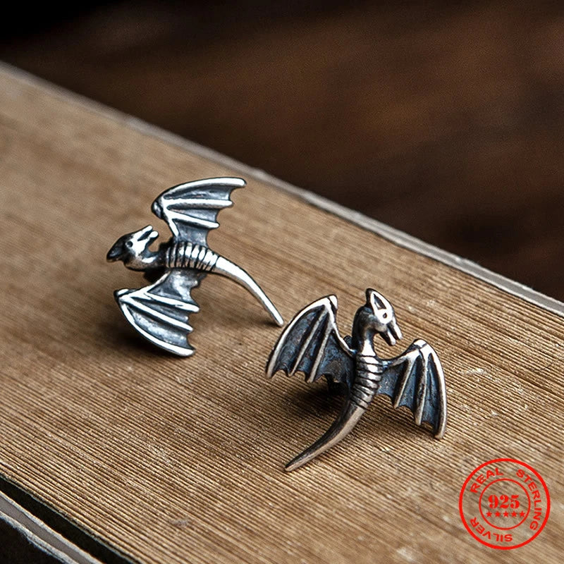 925 Silver Pterodactyl Dinosaur Stud Earrings for Girls