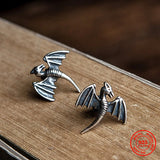 925 Silver Pterodactyl Dinosaur Stud Earrings for Girls