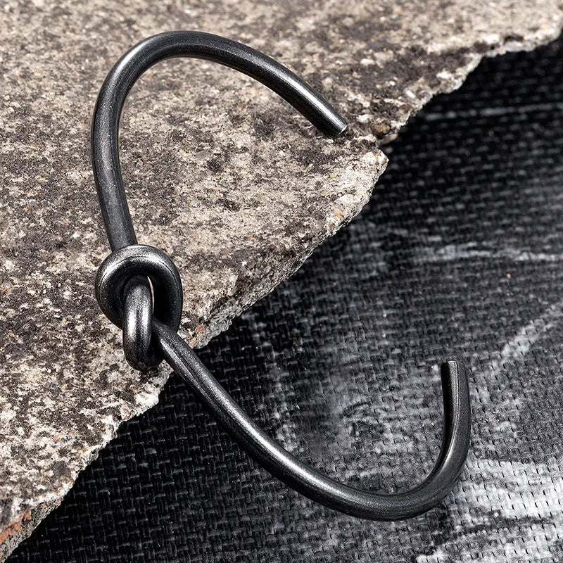 Circular Open Knot Cuff Bangle Bracelet Stainless Steel Punk Jewelry