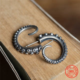 S925 Silver Octopus Claw Ear Stud Men Women Anti-Allergy Earrings
