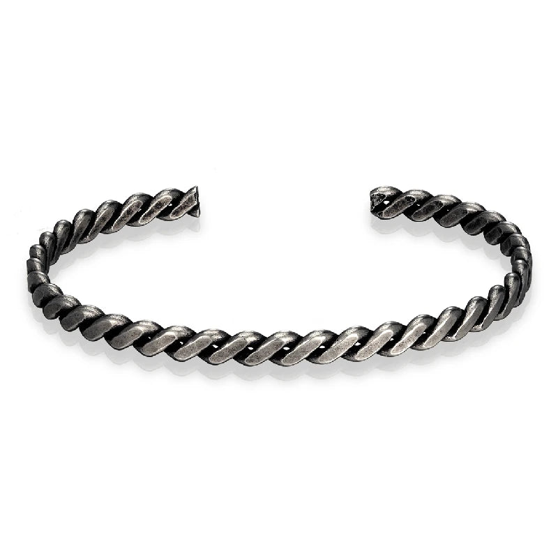 Punk Vintage Cuff Bangle Stainless Steel Man Woman Bracelet