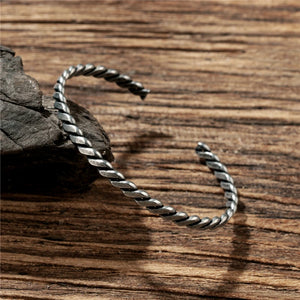 Punk Vintage Cuff Bangle Stainless Steel Man Woman Bracelet