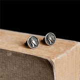 925 Silver Retro Devout Hands Stud Earrings Religious Belief Jewelry