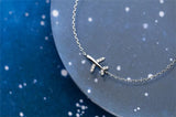 925 Silver Crystal Aircraft Bracelet - Gift for Women