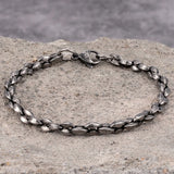 Vintage Punk Chain Bracelet for Men Stainless Steel Antique Cubic Chain