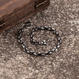 Vintage Punk Chain Bracelet for Men Stainless Steel Antique Cubic Chain
