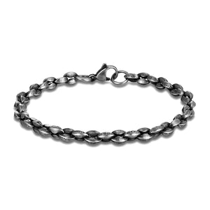 Vintage Punk Chain Bracelet for Men Stainless Steel Antique Cubic Chain