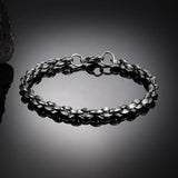 Vintage Punk Chain Bracelet for Men Stainless Steel Antique Cubic Chain