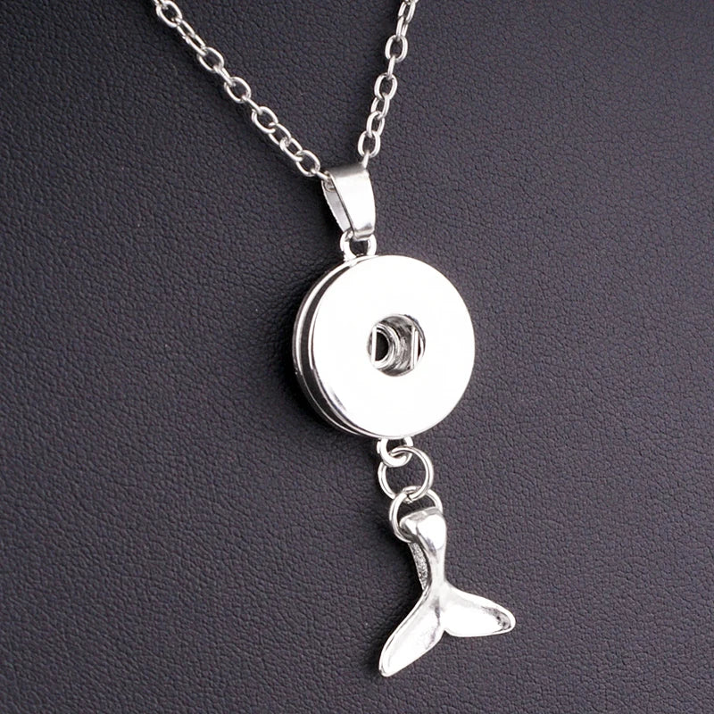 Mermaid Snap Button Necklace DIY Jewelry
