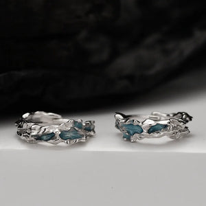 MLKENLY Coral Shaped Ear Buckle Women's S925 Sterling Silver Earrings