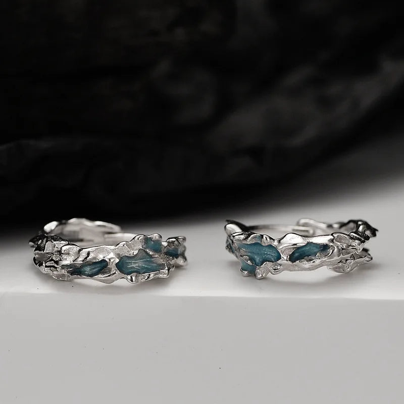 MLKENLY Coral Shaped Ear Buckle Women's S925 Sterling Silver Earrings