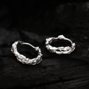 MLKENLY Coral Shaped Ear Buckle Women's S925 Sterling Silver Earrings