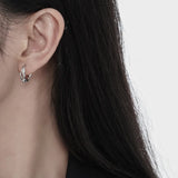 MLKENLY Coral Shaped Ear Buckle Women's S925 Sterling Silver Earrings