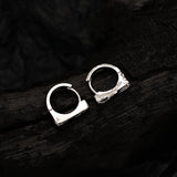 S925 Pure Silver Ear Clasp Breeze Zircon Micro Inlaid Irregular Earring