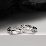 S925 Pure Silver Ear Clasp Breeze Zircon Micro Inlaid Irregular Earring
