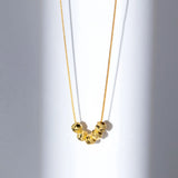 925 Silver Lucky Necklace Geometric Flower Clavicle Chain