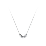 925 Silver Lucky Necklace Geometric Flower Clavicle Chain