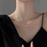 925 Silver Lucky Necklace Geometric Flower Clavicle Chain