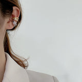 925 Silver CZ Paved Ear Clip Wide Cartilage Cuff