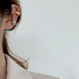 925 Silver CZ Paved Ear Clip Wide Cartilage Cuff