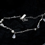 925 Silver Anklet Women Bohemian Shell Pearl Cubic Foot Chain Elasticity