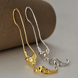 925 Sterling Silver Geometric Asymmetry Earrings for Women