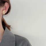925 Sterling Silver Geometric Asymmetry Earrings for Women