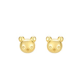 MLKENLY 925 Sterling Silver Bear Earrings Mini Chubby Jewelry