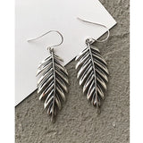 925 Silver Retro Leaves Earrings Women's Jewelry
