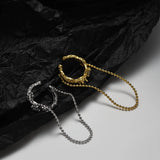 Real 925 Sterling Silver Ear Cuff Clip No Pierced Bead Chain Hanging CZ Ear Bone