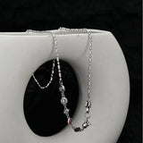 Halloween S925 Silver Zircon Ghost Necklace Women's Thai Silver Jewelry