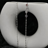 Halloween S925 Silver Zircon Ghost Necklace Women's Thai Silver Jewelry
