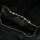 Halloween S925 Silver Zircon Ghost Necklace Women's Thai Silver Jewelry