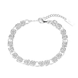S925 Silver Knot Bracelet Platinum Stacked Bracelet