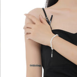 S925 Silver Knot Bracelet Platinum Stacked Bracelet