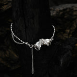 MLKENLY S925 Sterling Silver Rice Bead Bracelet Light Pearl