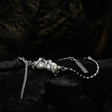 MLKENLY S925 Sterling Silver Rice Bead Bracelet Light Pearl