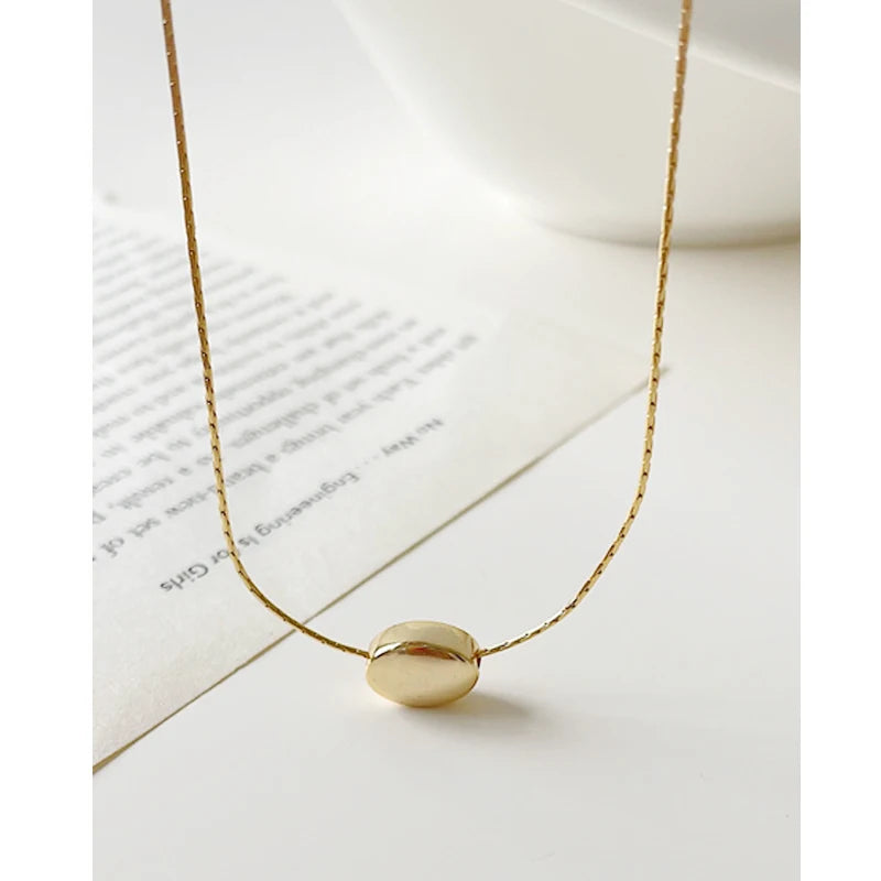 925 Sterling Silver Bamboo Chain Necklace for Women