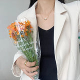 925 Sterling Silver Bamboo Chain Necklace for Women