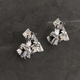 925 Sterling Silver Love Heart Earrings Retro Jewelry