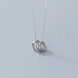 MLKENLY S925 Silver Style Ring Necklace Women's Three ring Geometric