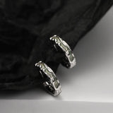 MLKENLY Mint Green Ear Buckle & S925 Silver Drip Glue Earrings