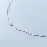 MLKENLY 925 Silver Necklace Y-shaped Chain Sexy Necklace Accessories