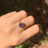 Natural Amethyst Ring Adjustable Female Ring Jewelry Women Gift
