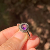 Natural Amethyst Ring Adjustable Female Ring Jewelry Women Gift