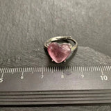 MM Purple Lepidolite Ring Adjustable Heart Jewelry Gift