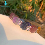 Fluorite Bracelet Beads Crystal Natural Stone Jewelry