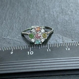 Natural Tourmaline Ring Adjustable Female Ring Jewelry for Women