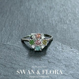 Natural Tourmaline Ring Adjustable Female Ring Jewelry for Women
