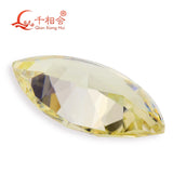 10pcs MN Yellowish Marquise Shape Cubic Zirconia Loose CZ Stone